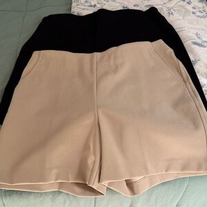 Rachel Zoe Black and Tan High Waist Shorts